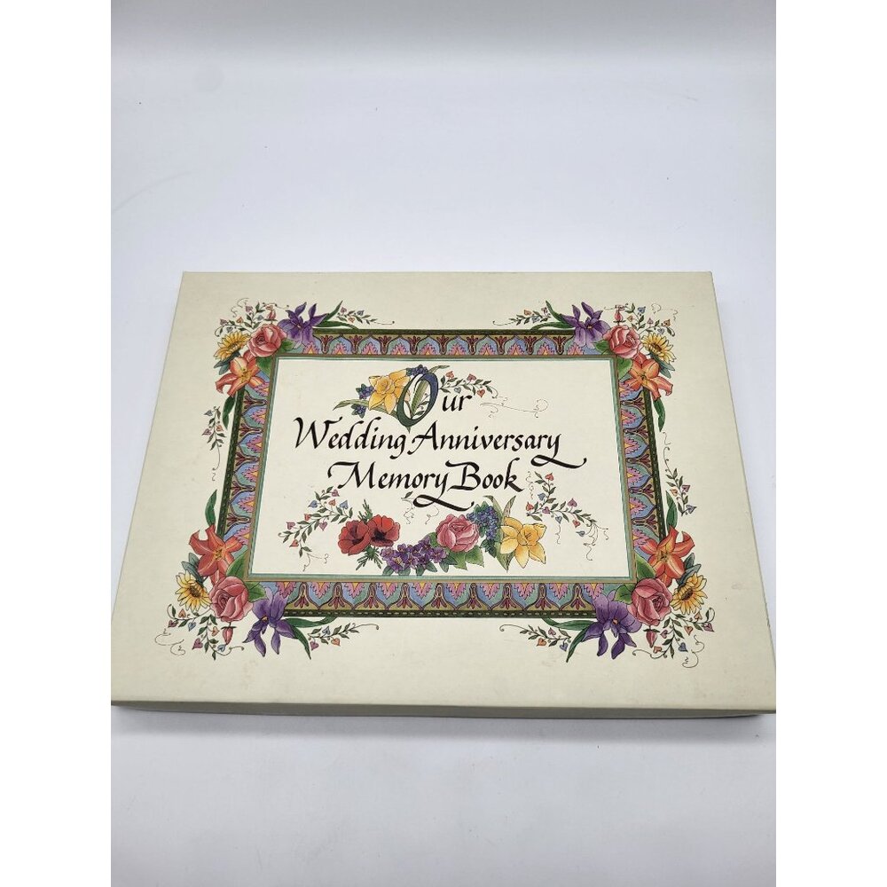 VTG 90s Our Wedding Anniversary Memory Book Floral Cottagecore Document *READ - Picture 2 of 15